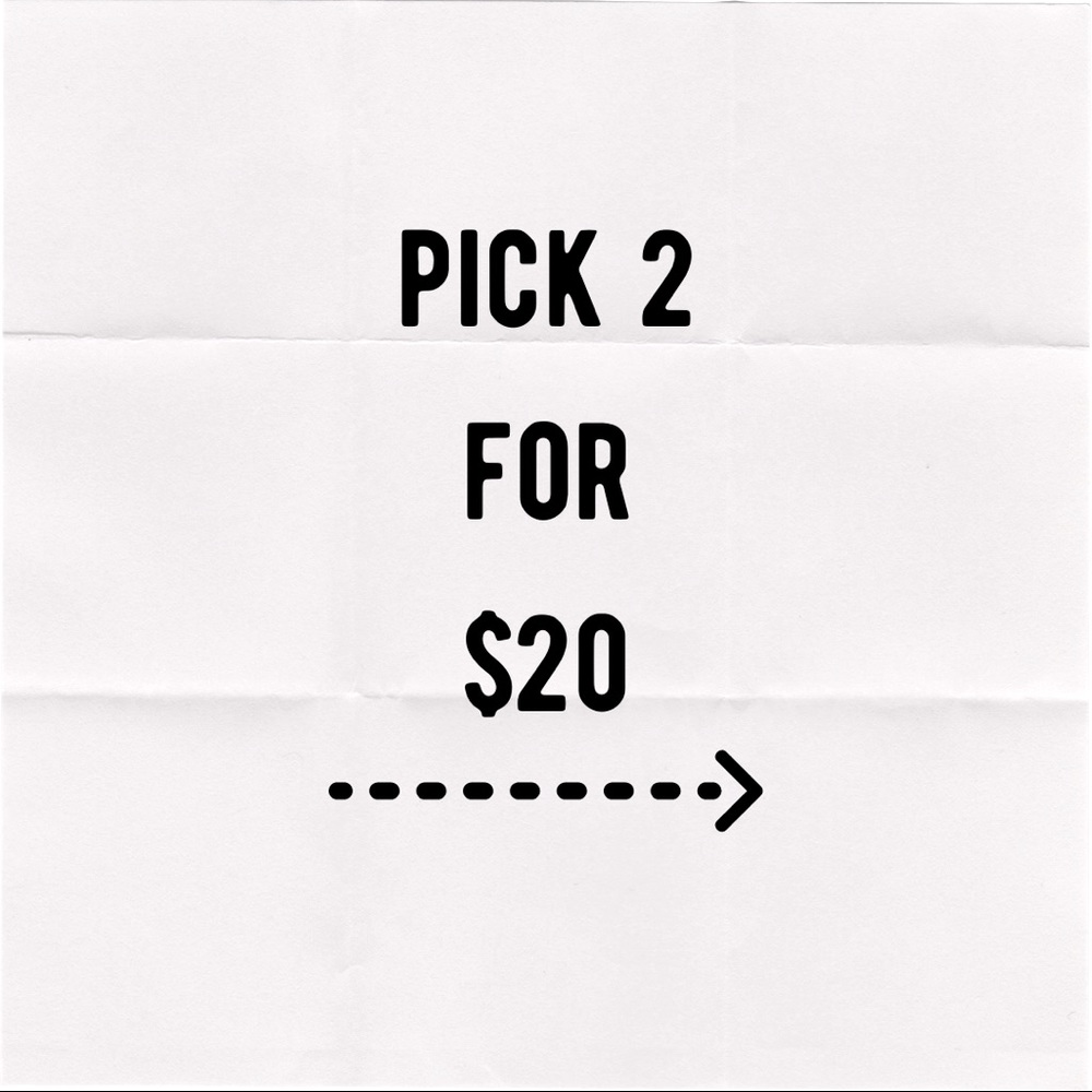 MOVING SALE! Pick 2 items for $20! All items with 🕶 are 2 for 20!